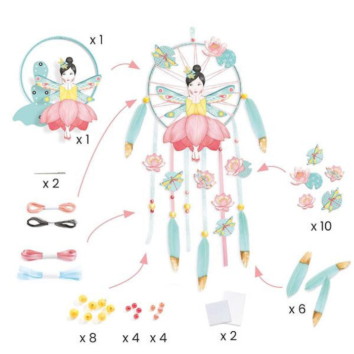 Bastelset DIY - Traumfänger Lotusfee | djeco - toietmoi-laboutique