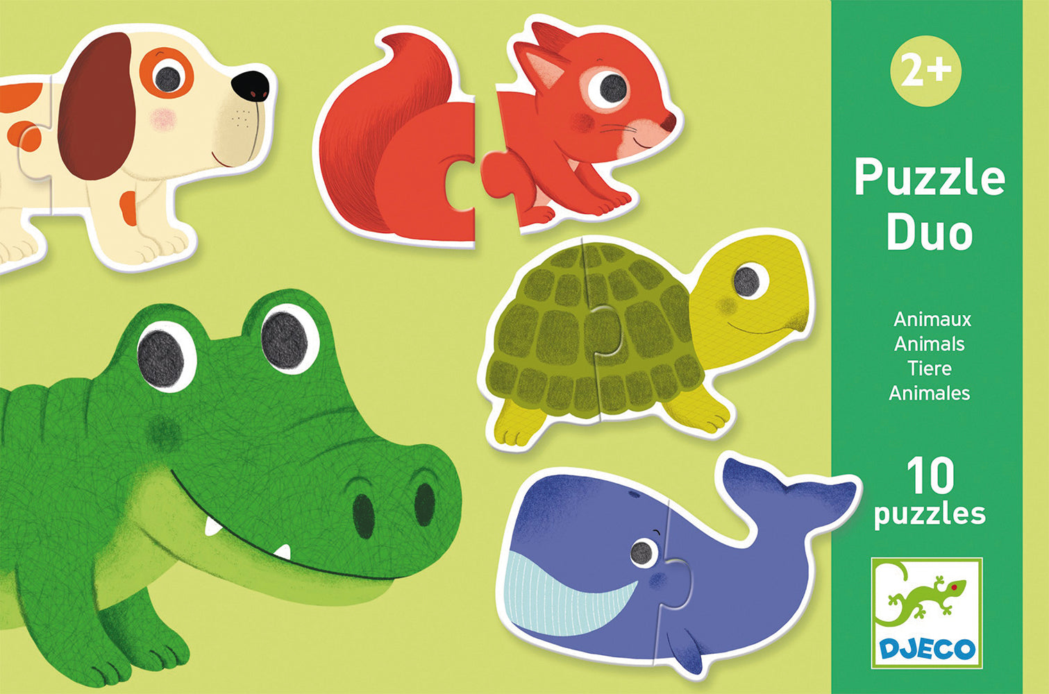 Puzzle Duo Tiere | djeco - toietmoi-laboutique