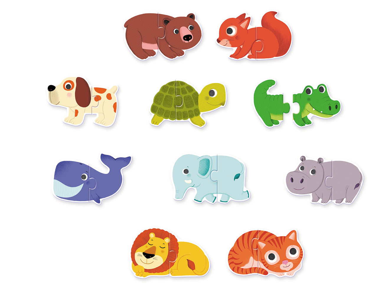 Puzzle Duo Tiere | djeco - toietmoi-laboutique