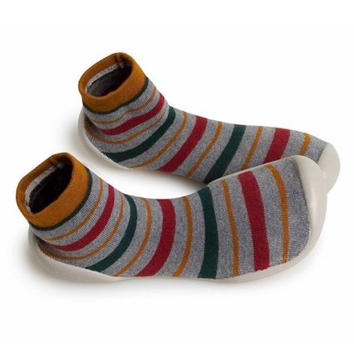 Finken, grau/bunt gestreift | Collégiens - toietmoi-laboutique