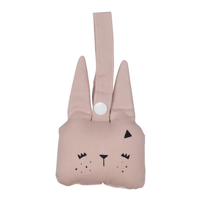 Rassel zum Anhängen, Hase, mauve | Fabelab - toietmoi-laboutique