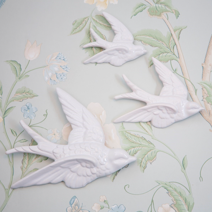 Schwalben Wanddeko, weiss | sass&belle - toietmoi-laboutique