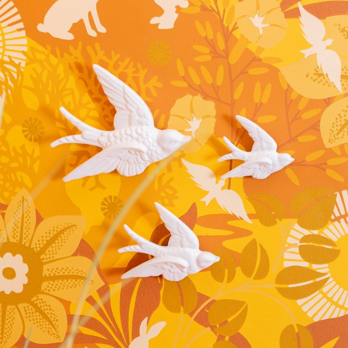 Schwalben Wanddeko, weiss | sass&belle - toietmoi-laboutique