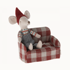Sofa, rot/Vichycaro | maileg - toietmoi-laboutique