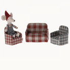 Sofa, rot/Vichycaro | maileg - toietmoi-laboutique
