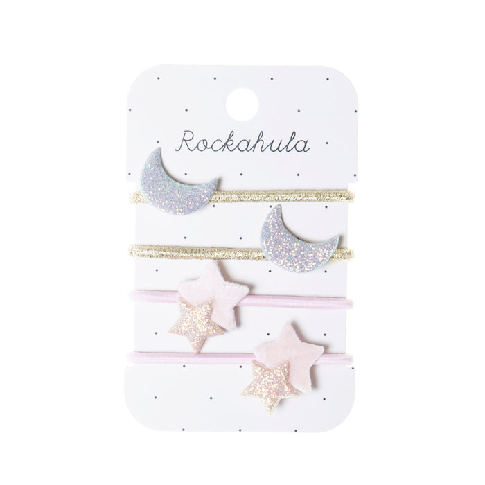 4 Haargummis, Mond/Sterne | Rockahula - toietmoi-laboutique