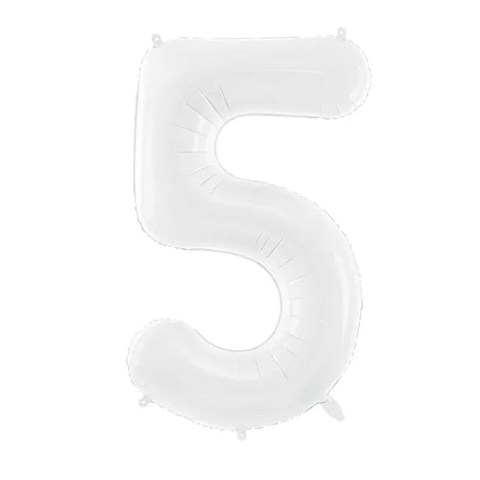 Folienballon, weiss, - 5 - | PartyDeco - toietmoi-laboutique