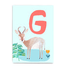 Postkarte G wie Gazelle | Frau Ottilie - toietmoi-laboutique