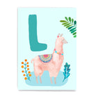 Postkarte L wie Lama | Frau Ottilie - toietmoi-laboutique