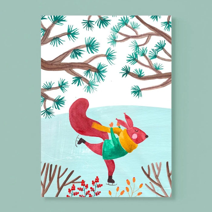 Postkarte - Eichhörnchen | Frau Ottilie - toietmoi-laboutique