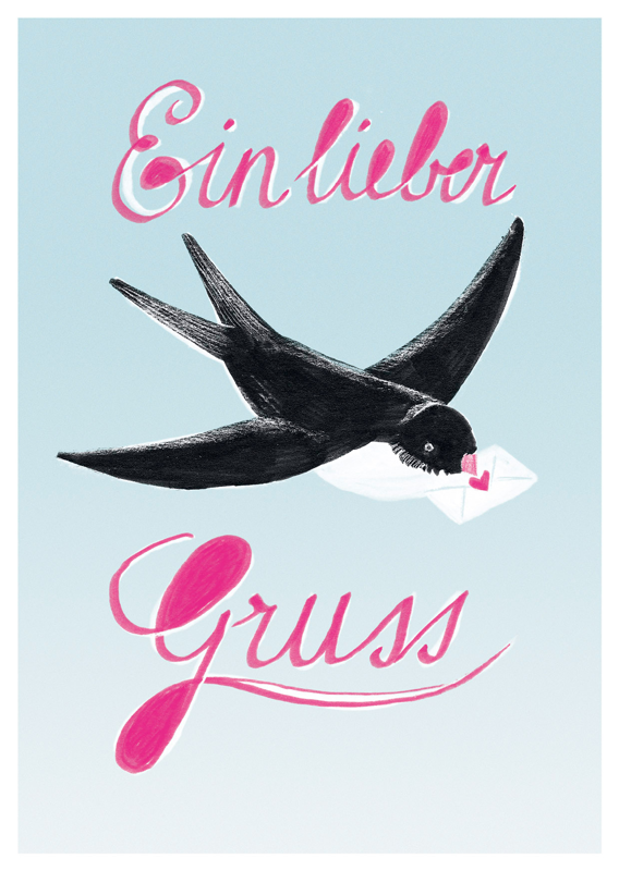 Postkarte Ein lieber Gruss | Schöne Grüsse - toietmoi-laboutique