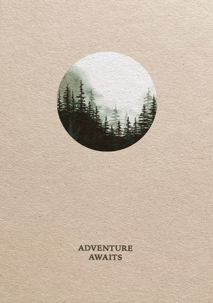 Postkarte - adventure awaits | Anna Cosma - toietmoi-laboutique