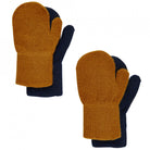 Baby Fäustel mit Wollanteil im Set, kürbis/navy | CeLaVi - toietmoi-laboutique