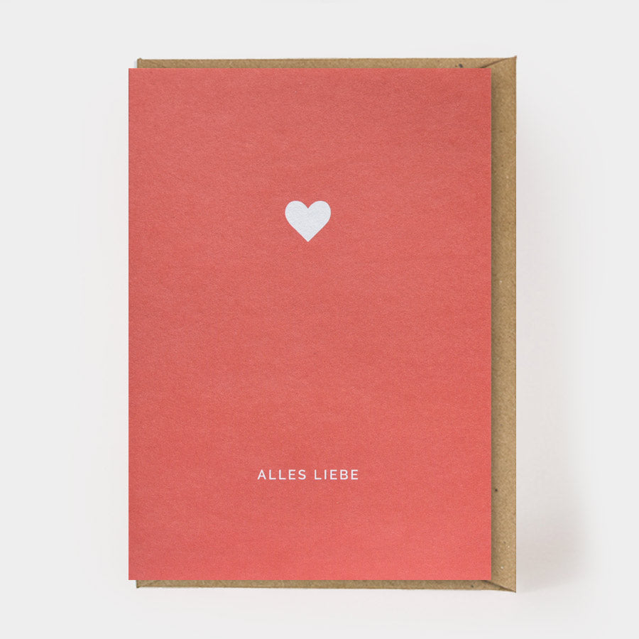 Postkarte mit Umschlag - Alles Liebe | Kartenmarie - toietmoi-laboutique