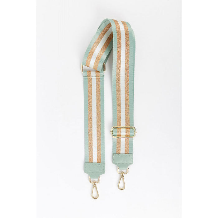 Taschen-Gurt, salbei/gestreift | Maison Fanli - toietmoi-laboutique