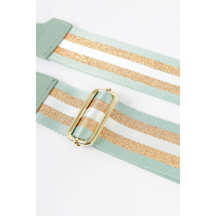 Taschen-Gurt, salbei/gestreift | Maison Fanli - toietmoi-laboutique