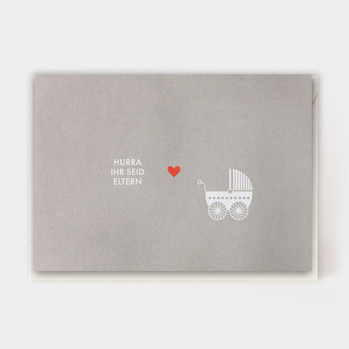 Postkarte mit Umschlag - Hurra ihr seid Eltern | Kartenmarie - toietmoi-laboutique