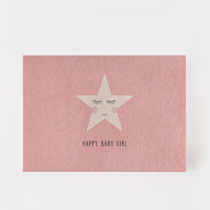 Postkarte - Happy Baby Girl | Kartenmarie - toietmoi-laboutique