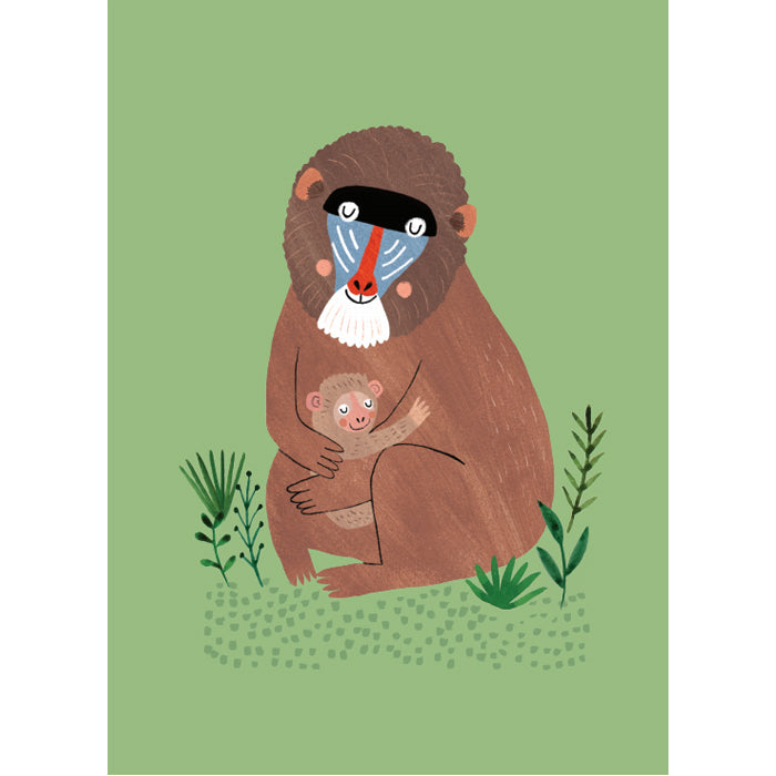 Postkarte, Affen | Petit Monkey - toietmoi-laboutique