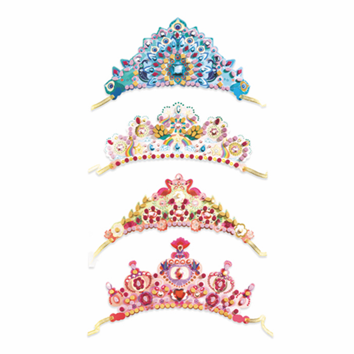 Bastelset Mosaik, 4 Diademe Prinzessin | djeco - toietmoi-laboutique