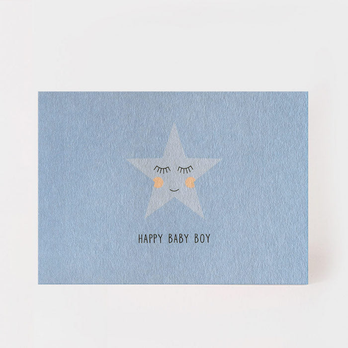 Postkarte - Happy Baby Boy | Kartenmarie - toietmoi-laboutique