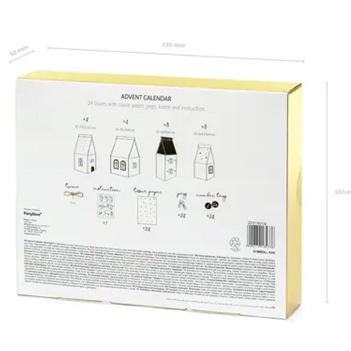 Adventskalender zum befüllen, Häuser | PartyDeco - toietmoi-laboutique