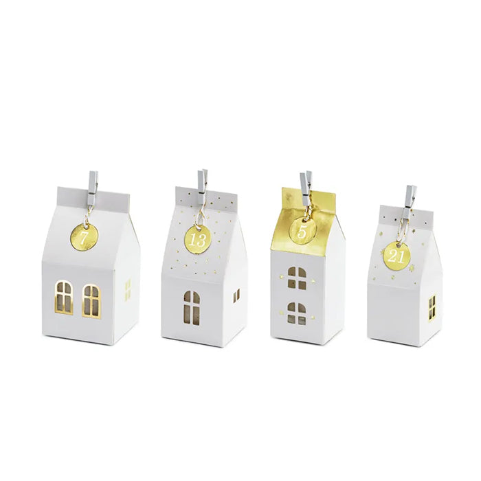 Adventskalender zum befüllen, Häuser | PartyDeco - toietmoi-laboutique