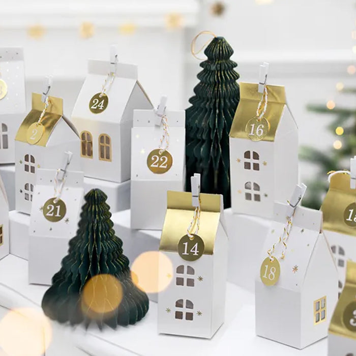 Adventskalender zum befüllen, Häuser | PartyDeco - toietmoi-laboutique